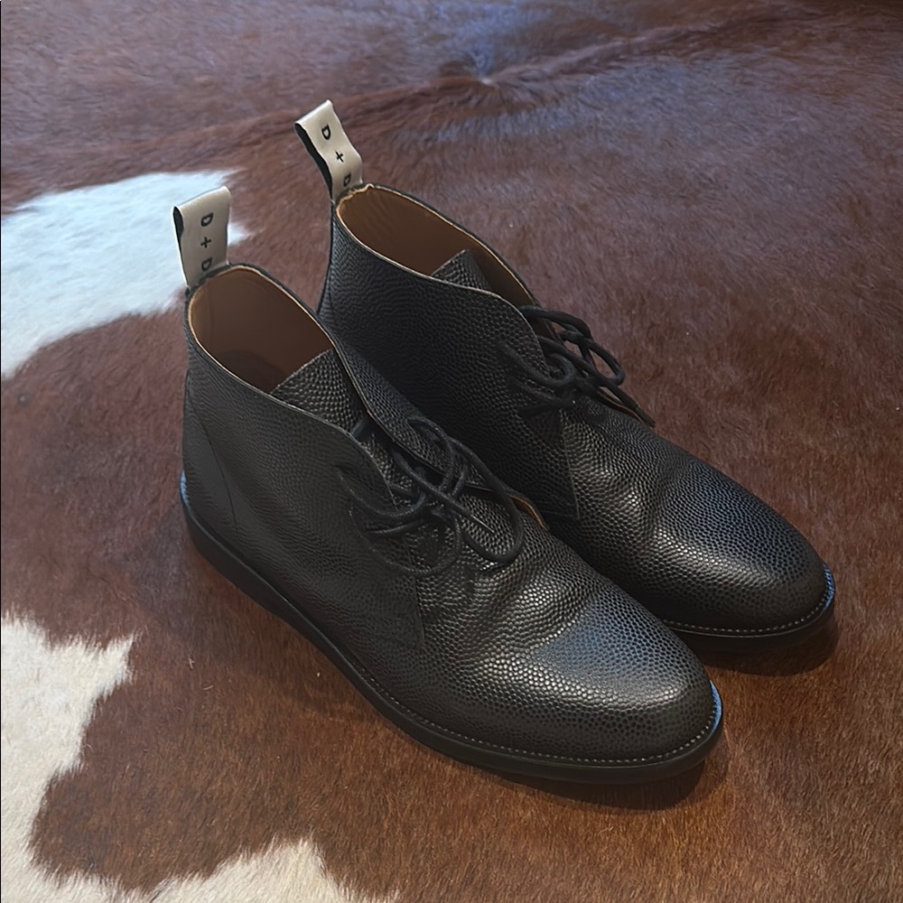 Black Leather Men's Chukka Boots